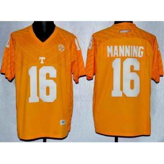 Tennessee Volunteers 16 Peyton Manning Orange College Football Techfit NCAA Jersey